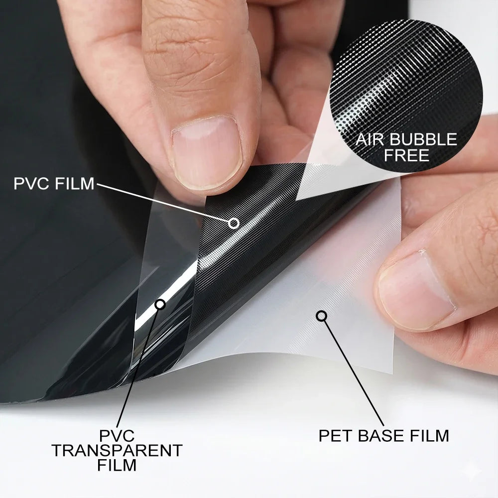 Ultra Gloss PET Piano Black Vinyl Wrap Film Sticker Auto Decoration Accessories Glossy Black Self Adhesive Vinyl Bubble Air Free car accessories accesorios para auto car decal