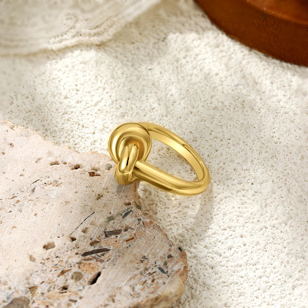 Colored Zircon  Intersection Ring Classic  Design Style Stainless Steel Waterproof Anti Fading Geometry Lady Unique Jewelry Gift