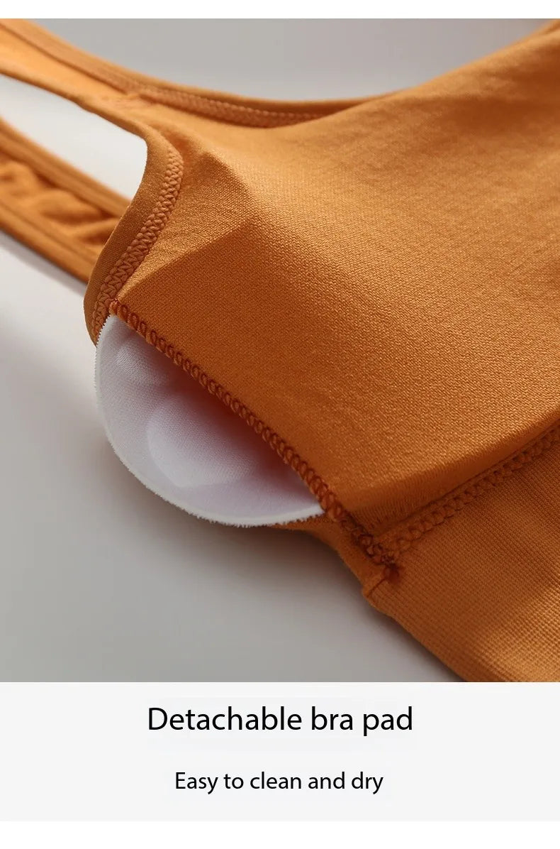 Breathable Sports Bra Anti-Sweat Fitness Top Women Seamless Yoga Bra Shockproof Crop Top Push Up Sport Bra Gym Workout Top