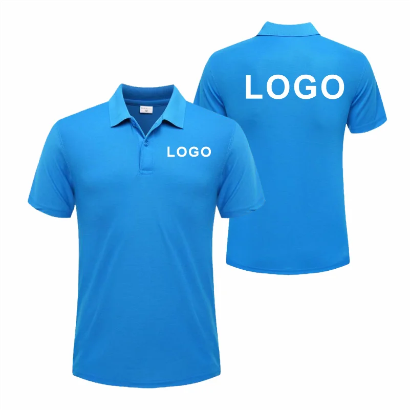Customized Logo Breathable Polo Shirt Casual Company Group Clothing Lapel Short Sleeve Polo Shirts Work Clothes Print Embroidery