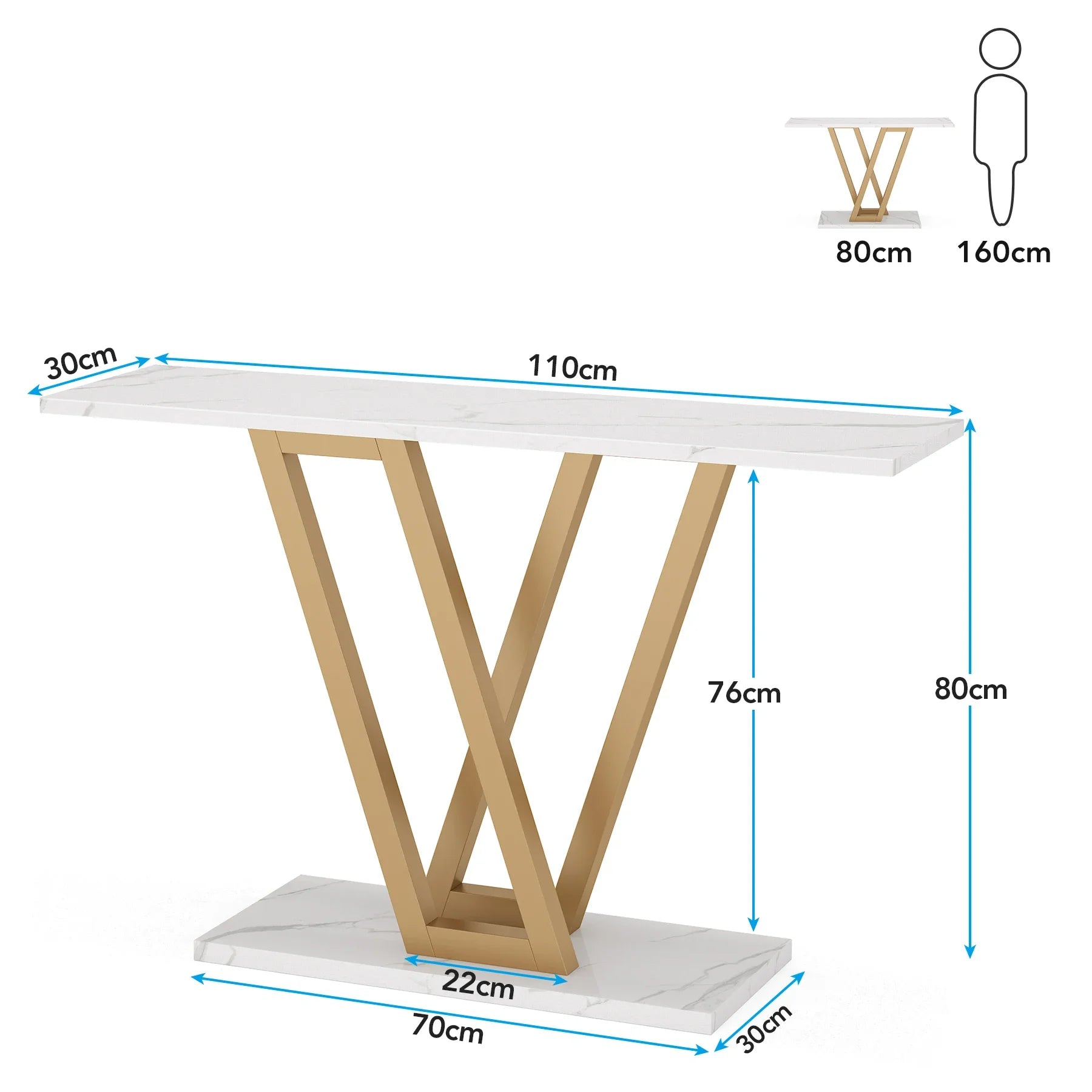 Tribesigns 110 cm Console Table Industrial Entryway Hallway Table  Living Room Furniture