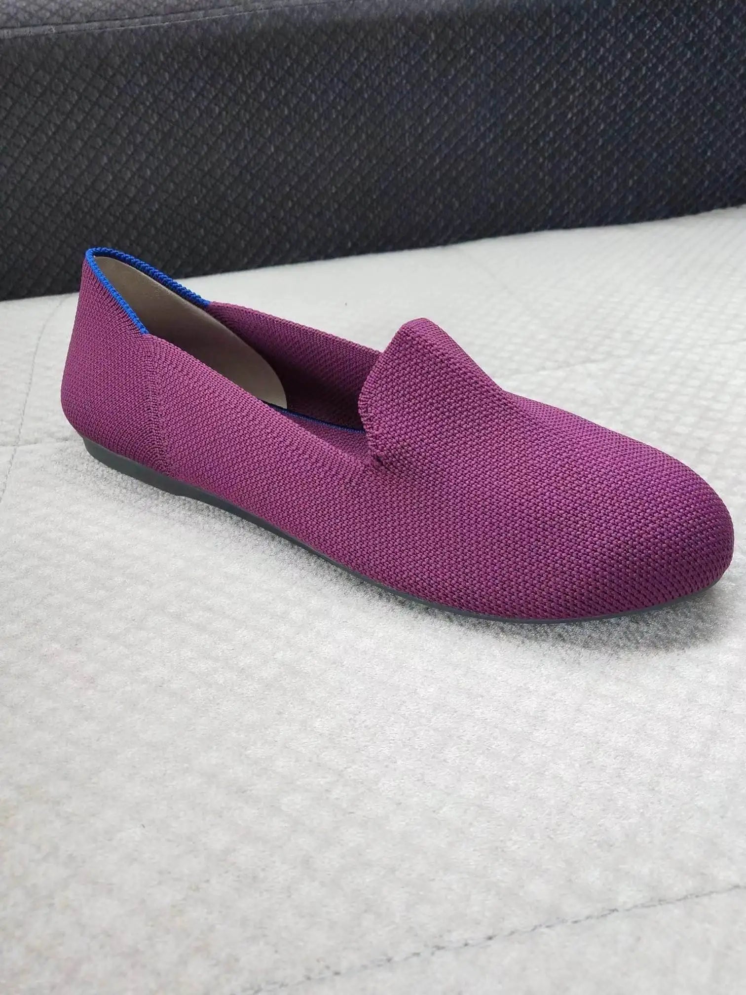 Maggie's Walker Women's Stretchable Soft Bottom Knitted Flats Spring Shallow-mouth Washable Casual Loafers Size 35~40