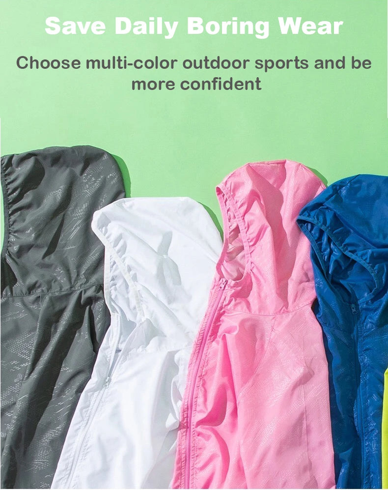 JNLN Unisex Hiking Jacket Men Women Waterproof Quick Dry Camping Windbreaker Outdoor Trekking Fishing Rain Coat Anti UV Clothes