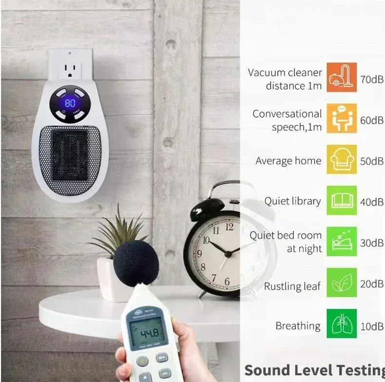 Remote Control Wall Mounted 350W Portable Electric Heater Convenient Room Heater Winter Heating Home Appliance