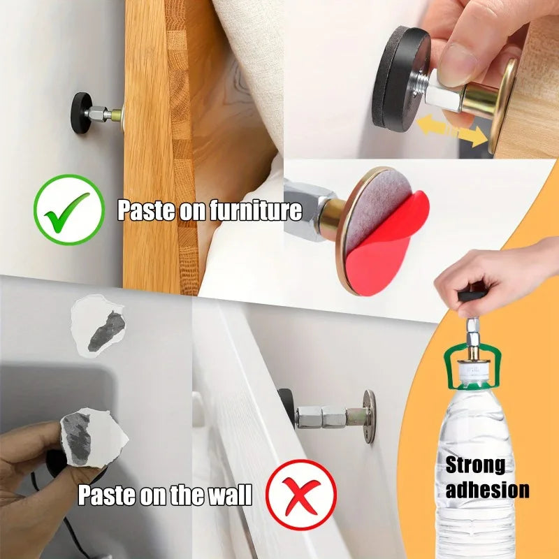 Keep Your Bed Frame Quiet and Secure with Adjustable Headboard Stoppers (30-105mm)