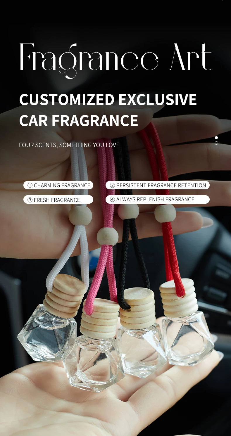 Perfume bottle car perfume, long-term car air freshener, car perfume used for car interior accessories, keep charming and fresh