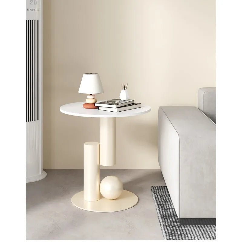 Living room sofa, small coffee table, side cabinet, living room home, light luxury bedside table, balcony, simple and creative
