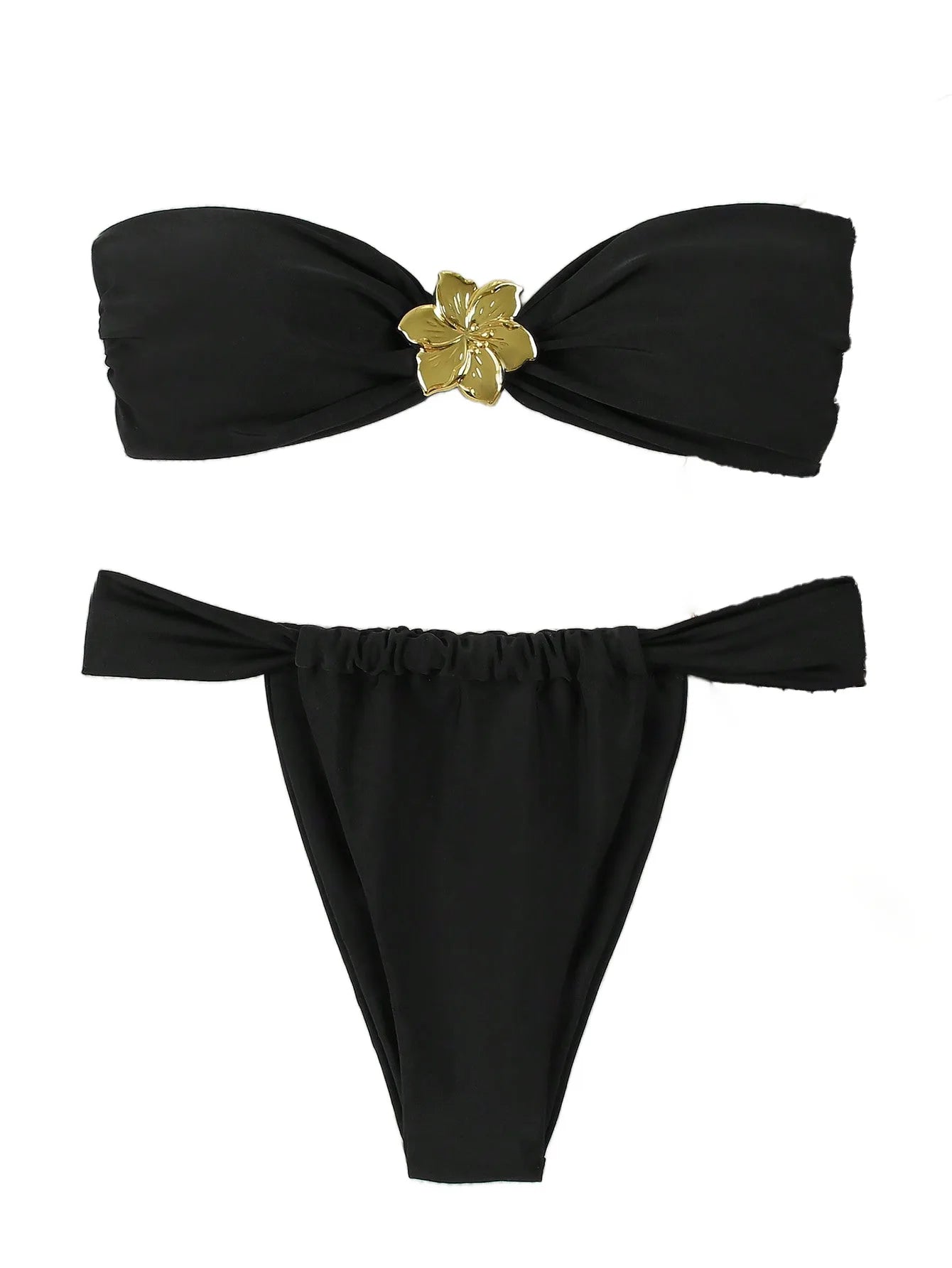 "2026 Sexy Bandeau Push-Up Bikini Set - Brazilian Thong Swimwear for Women"