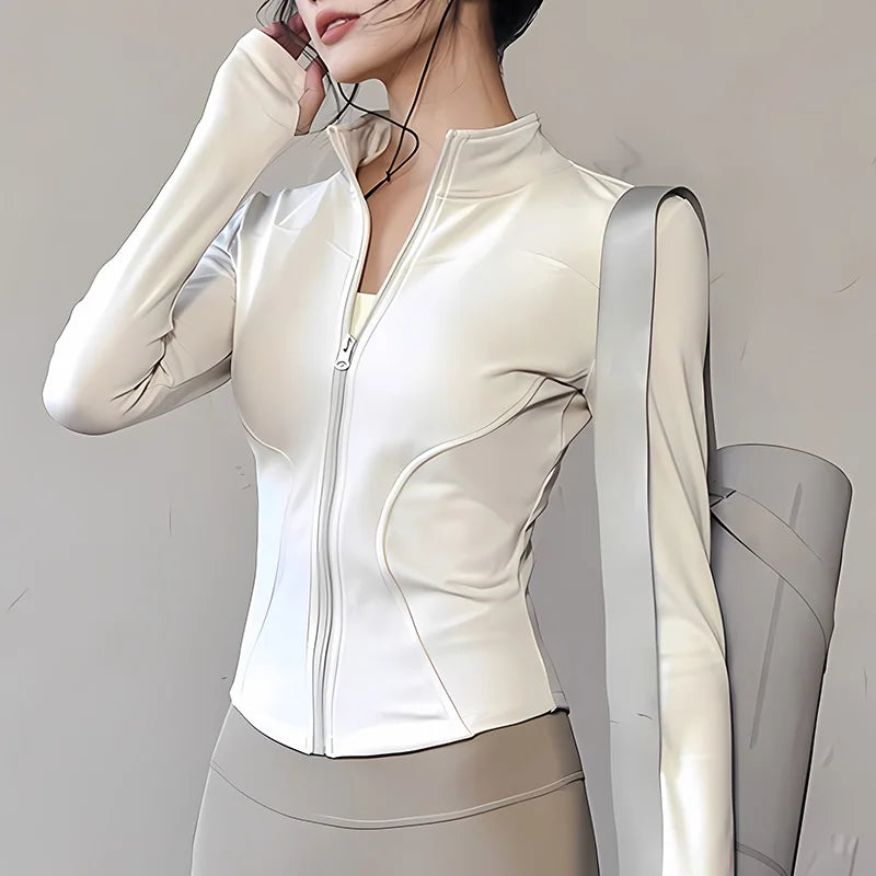 2025 Fall Pilates Quick-Dry Athletic Jacket for Women - Ideal for Gym Workouts & Outdoor Running