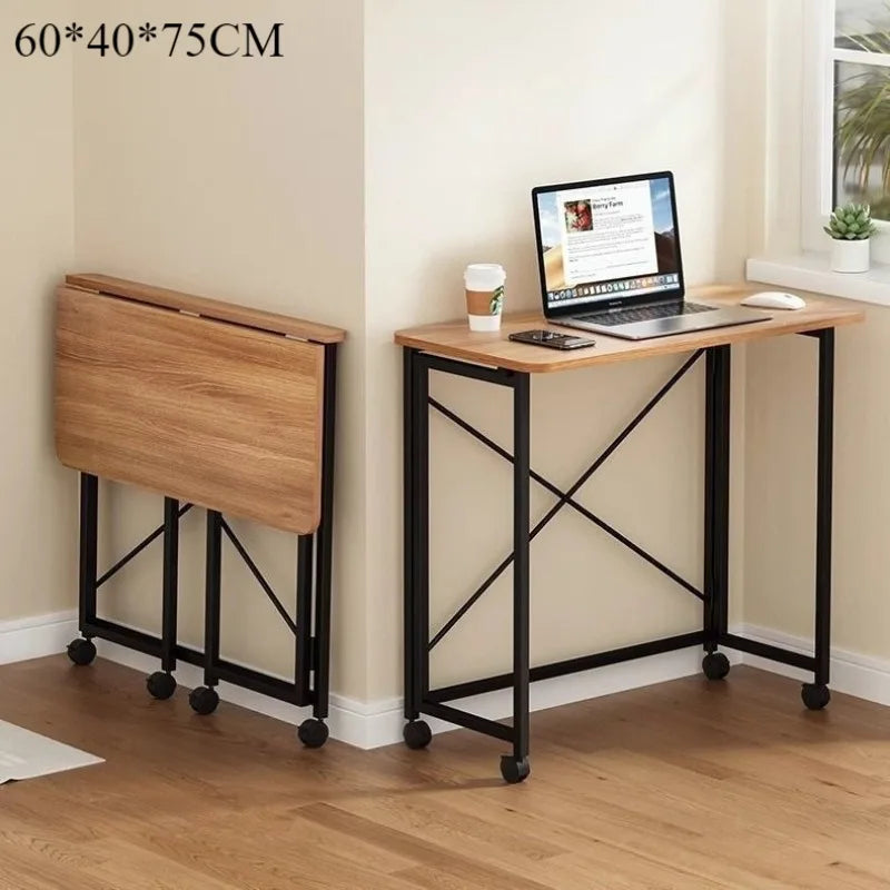 Folding computer desk desk removable table home student study table bedroom bedside table writing table desk