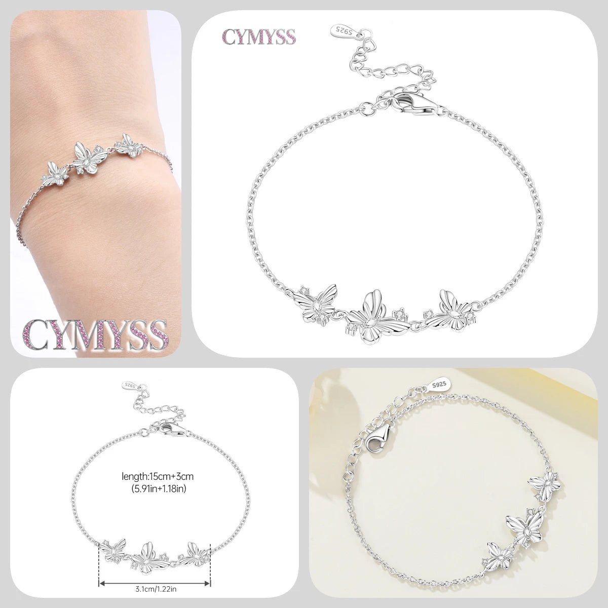 Original 925 Sterling Silver Zirconia Tennis Chain Bracelet for Women Adjustable Gold Color Hot Sale Ideal Birthday Party Gifts