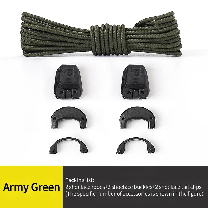 Fashion No Tie Shoelaces Outdoor Running Sneakers Laces Round Tennis Shoe Laces Without Ties Adult Kids Shoelace Shoes Accesorie
