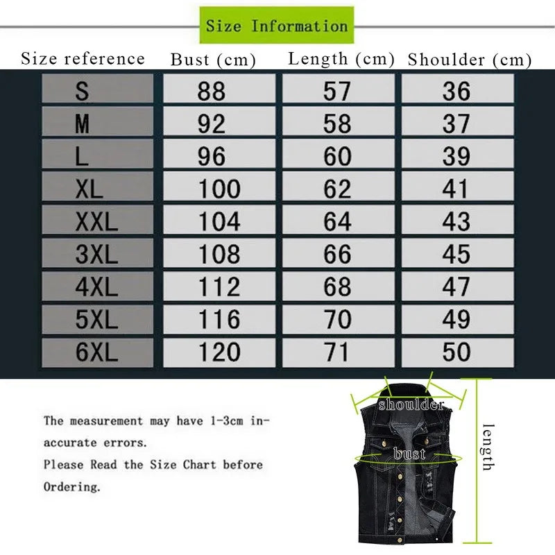 2025 Men's Fashion Jeans Sleeveless Jacket Vest Male Black Blue Denim Jeans Vest  Man Cowboy Outdoors Waistcoat Mens Jacket Vest
