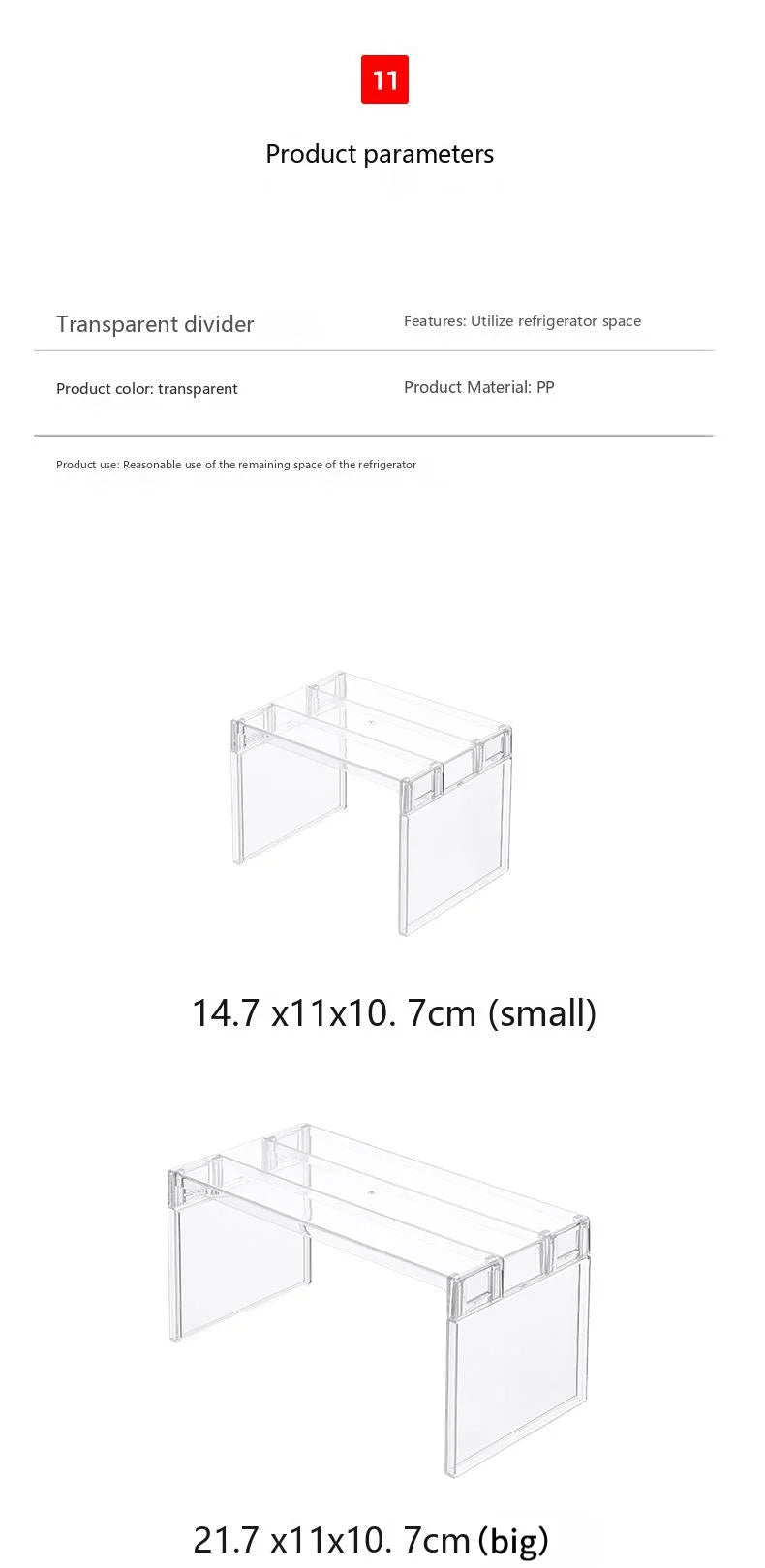 [Kitchen Storage] Clear Expandable Cabinet Organizer, Spice & Dish Divider, Multi-Scene Use For Kitchen & Bathroom