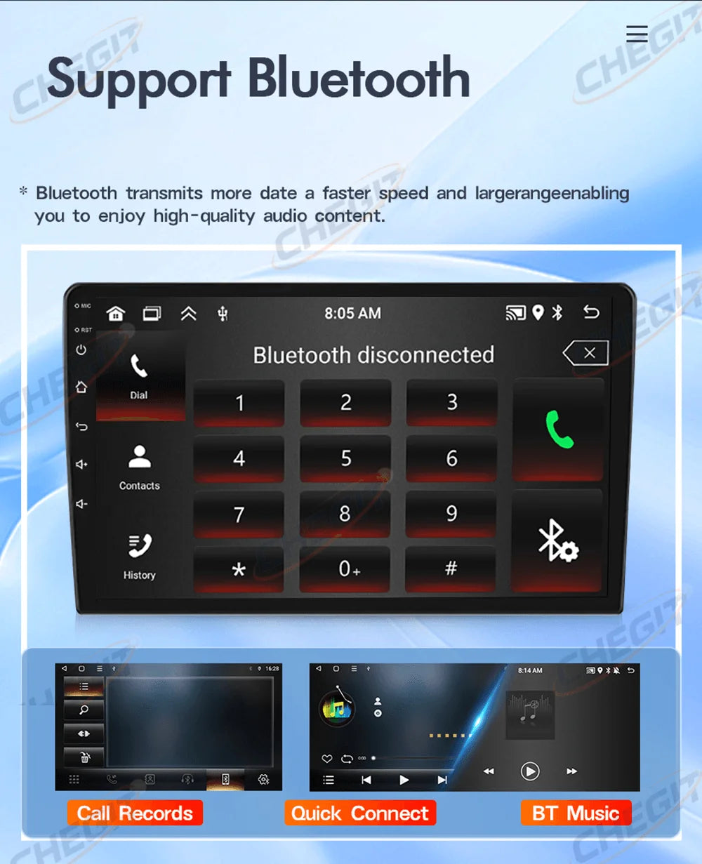 2 Din Universal Android 13 Car Radio 7/9/10 Inch Wireless CarPlay Android Auto GPS Bluetooth Multimedia Head Unit for Toyota