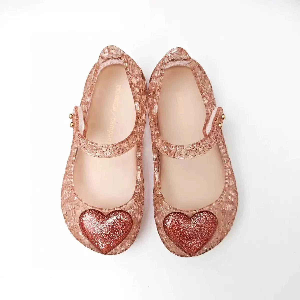 Mini Melissa Children Sandals New Girls Sandals Summer 2023 Soft Peep-toe Antiskid Crystal Princess Children Little Girls Sandal