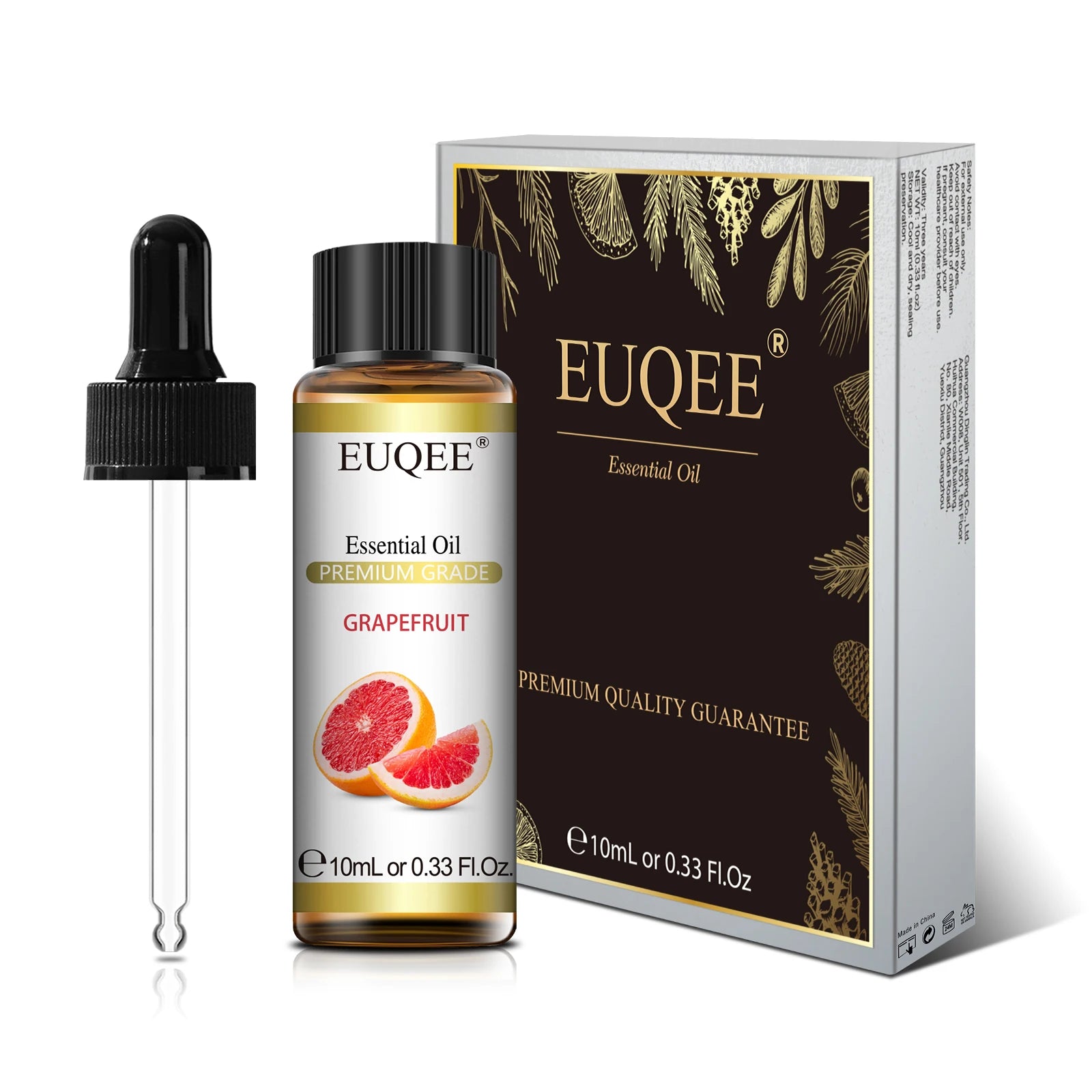 EUQEE 10ml Pure Natural Essential Oil Lavender Jasmine Eucalyptus Vanilla Sandalwood Sweet Orange Lemon Oregano Rose Fragrance