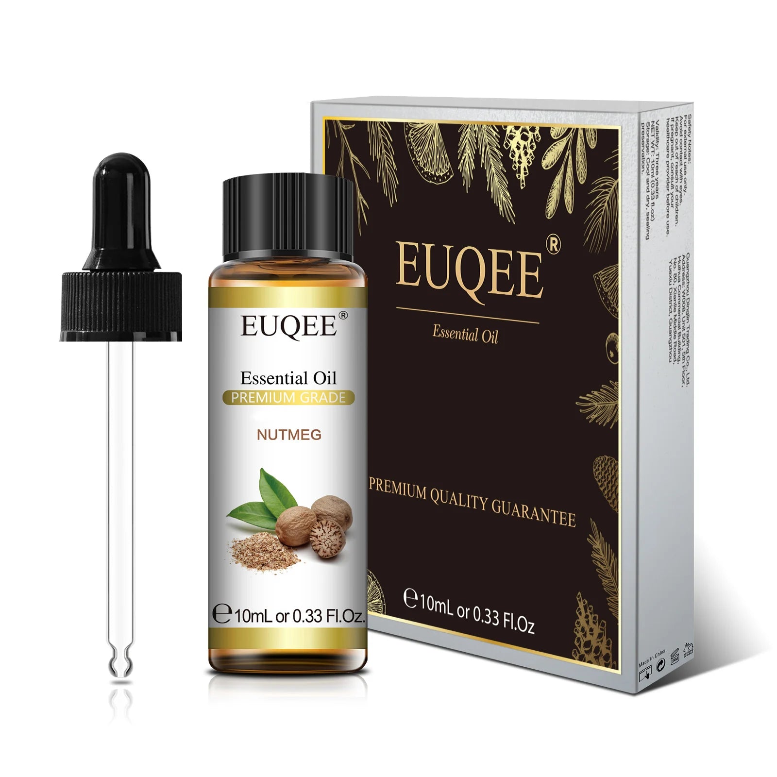 EUQEE 10ml Pure Natural Essential Oil Lavender Jasmine Eucalyptus Vanilla Sandalwood Sweet Orange Lemon Oregano Rose Fragrance