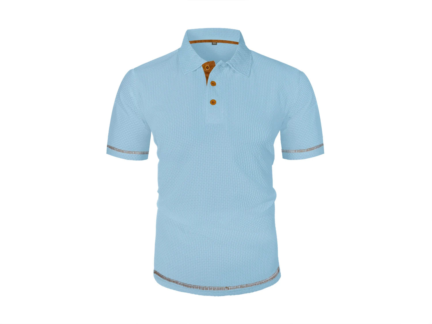 Summer ice silk lapel men's short-sleeved T-shirt men's clothing top