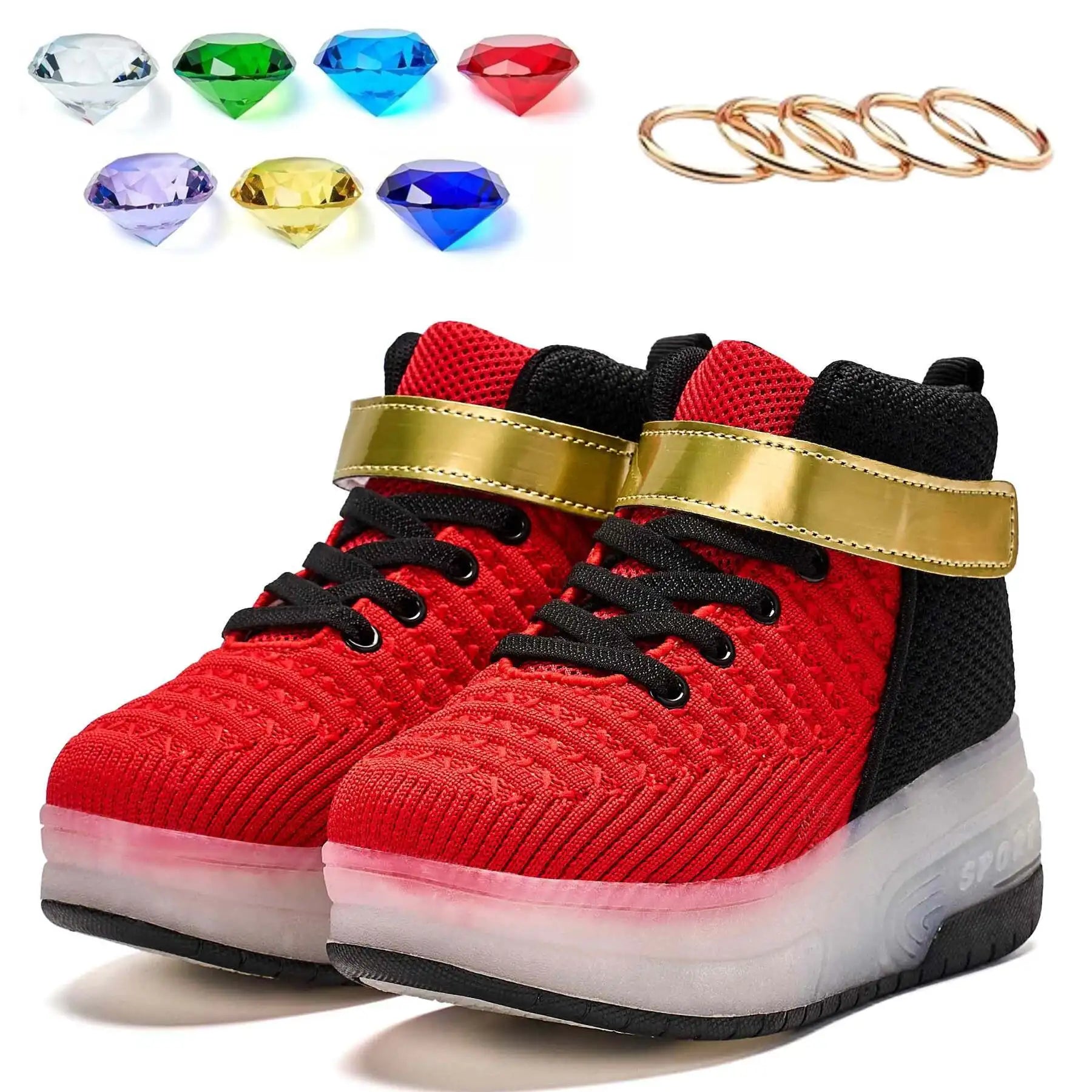 Shadow The Hedgehog Shoes Shadow Roller Skate Sonic Shoes For Boys Girls Kids