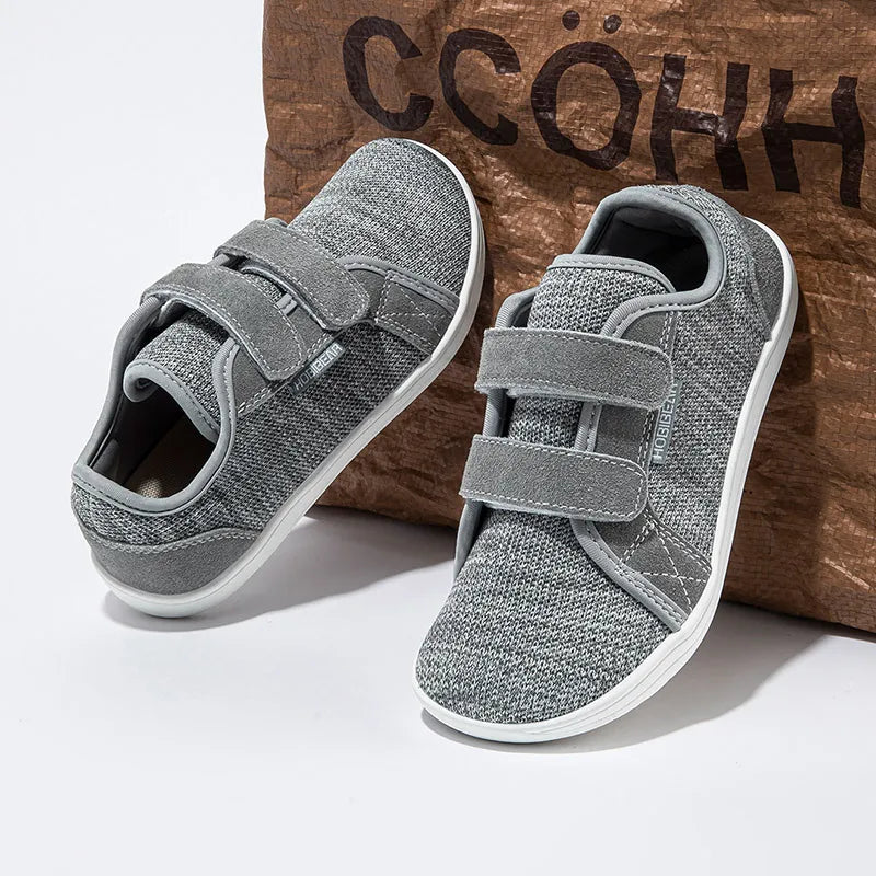 HOBIBEAR Boys Girls Barefoot Shoes Hook Loop Wide Toe Sneakers Mesh Lightweight Breathable Shoes(Toddler/Little/Big Kid)