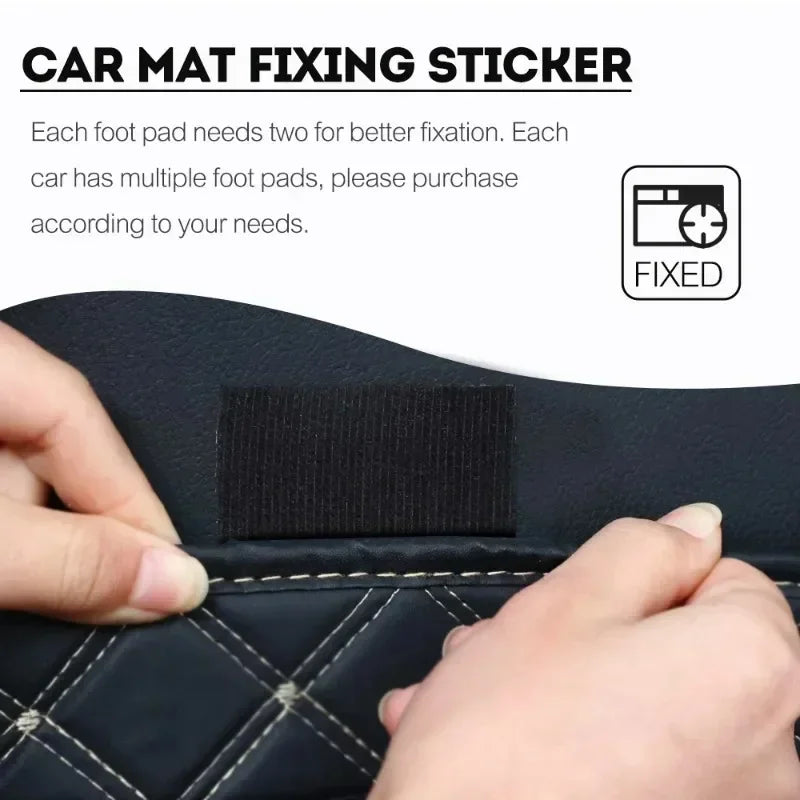 Car Floor Mat Fixed Patches Self Adhesive Hook and Loop Fastener Tape Double Sided Sewable Stickers for Car Carpet Dashboard DIY