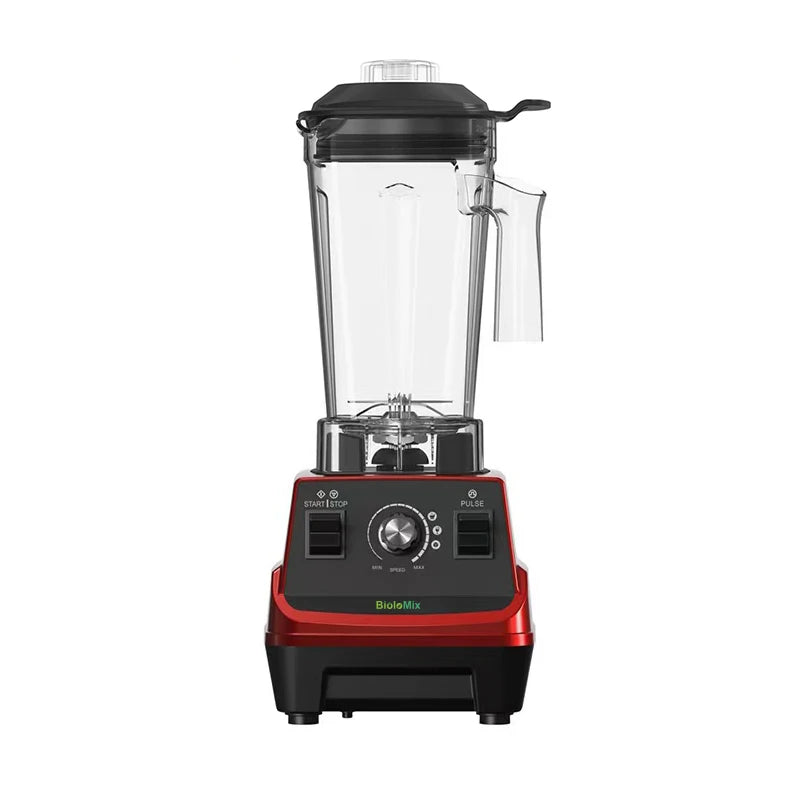 BioloMix Mini Pro 1800W Professional-Grade Smoothie Blender, 1.8L Container, Black/RED, Self-Cleaning