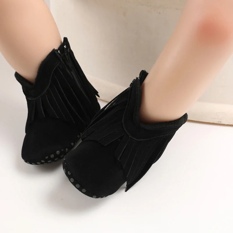 Newborn Baby Boots 0 12 Months Winter Denim First Walkers Boys Girls Warm Casual Western Style