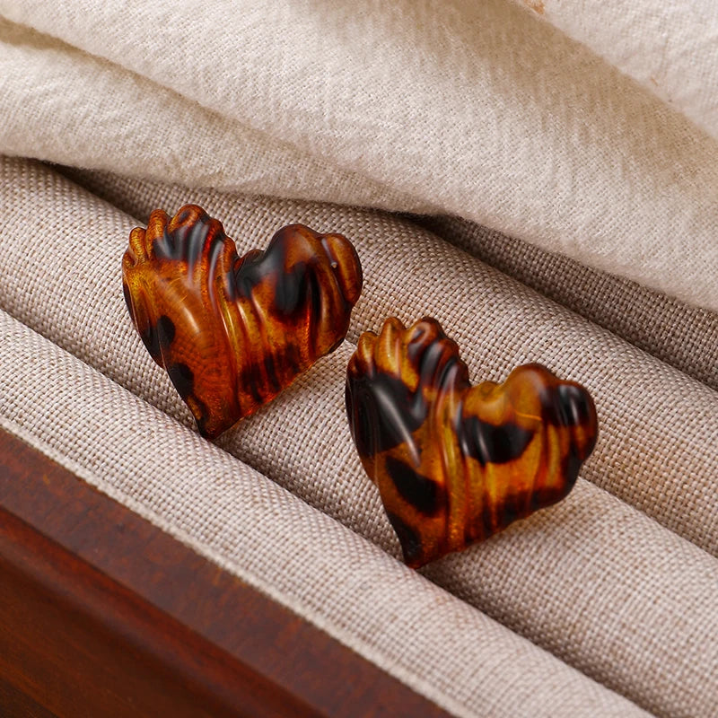 1 Piece Round Leopard Print Ear Clips Earrings For Women C Shape No Piercing Fake Cartilage Ear Cuff Female Jewelry Accessories