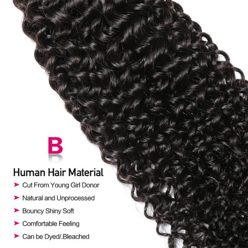 12A 10-38 Inch Natural Color Jerry Curly Human Hair Bundles And Weaves Unprocessed Brazilian Human Hair Weave Bundles 1/3/4PCS Raw Hair Bundles Weave Extensions Hair Extensions Materials For Women Natural Black Soft And Silky