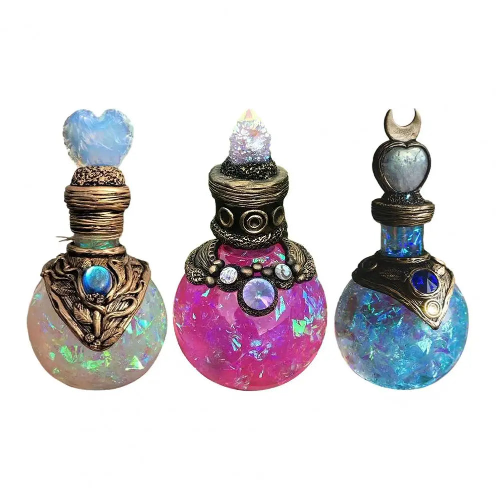 Magic Potion Bottle Mermaid Inspired Mermaid Perfume Bottle Vintage Resin Quartz Wishing Bottle Handmade Gift for Her G