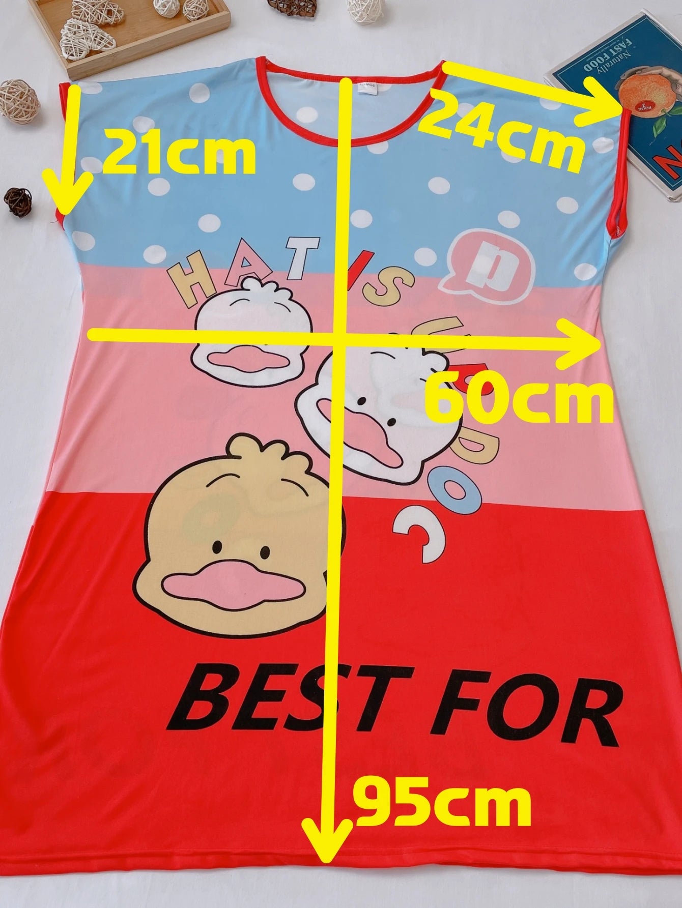 1PC, Summer And Autumn Cool Cute Girls Cartoon Nightdress, Comfortable Short-sleeved Dress, Women's Home Wear, Polyester Pajama