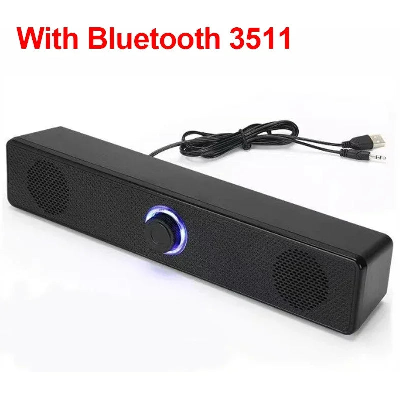 Wireless Bluetooth and PC Soundbar Wired Speaker USB Powered Soundbar for TV Pc Laptop Gaming Home Theater Surround Audio System