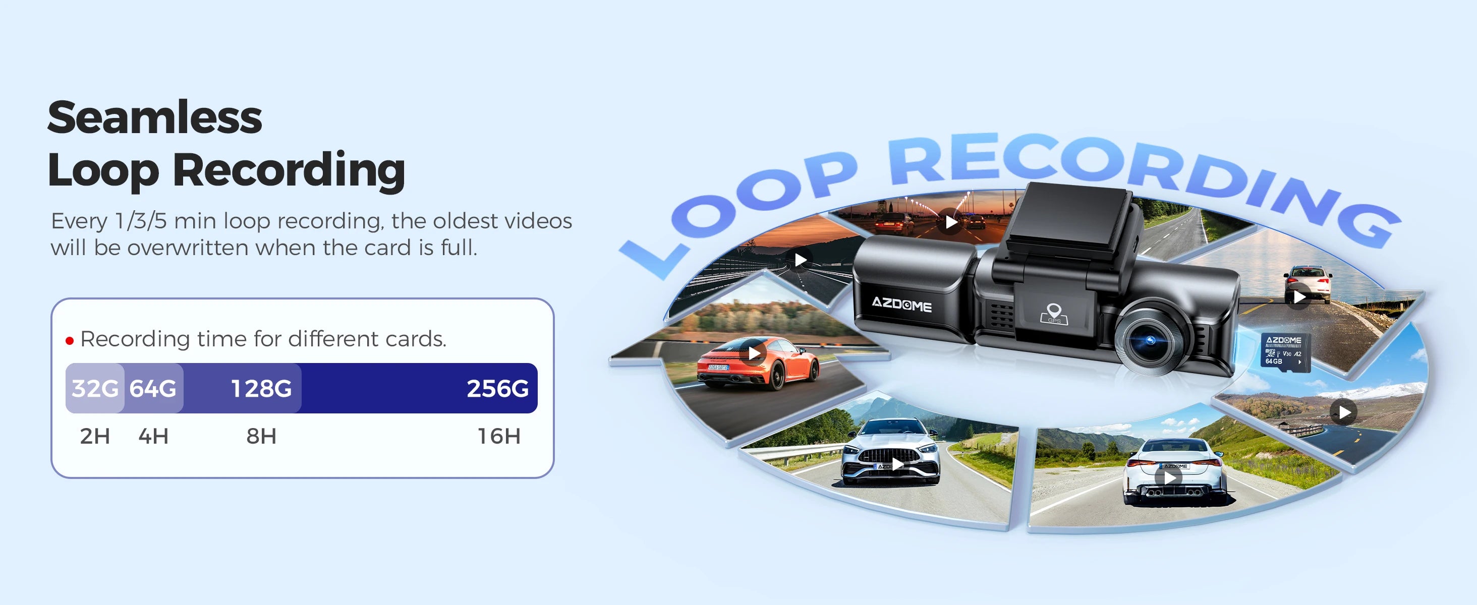 Upgrade AZDOME M550 Pro Dash Cam 4K Front Dashcam Auto 5.8Ghz Wi-Fi GPS G-sensor Car DVR 6 IR Night Vision Parking Monitor