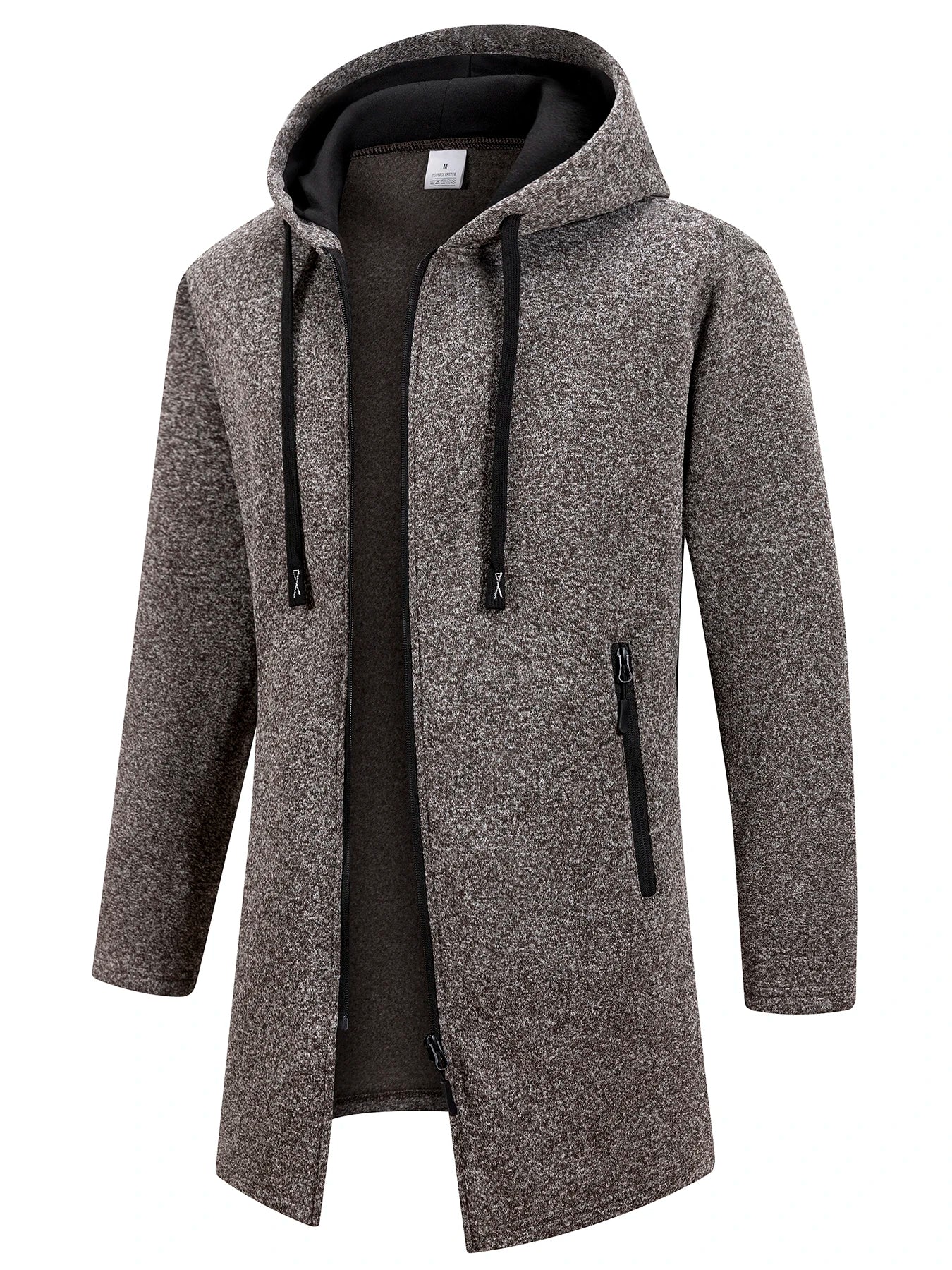 New Streetwear Men's Long Sleeve Sweatshirts for Men Zipper Hooded Oversize Winter Warm Jacket Coat Outdoor Tracksuit Men