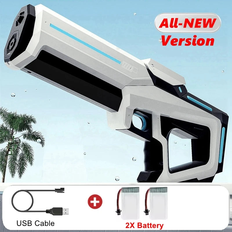 Electric Water Blaster Gun Children Automatic Water Pistol WaterGun with Led Light Summer Outdoor Game Party Toy for Adults Kids