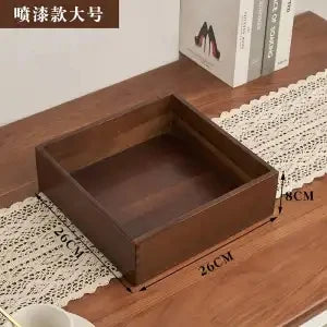 Black Walnut Wood Storage Box Hand Carved Bedroom Jewelry Organizer Modern Desktop Cosmetic Container European Home Decoration