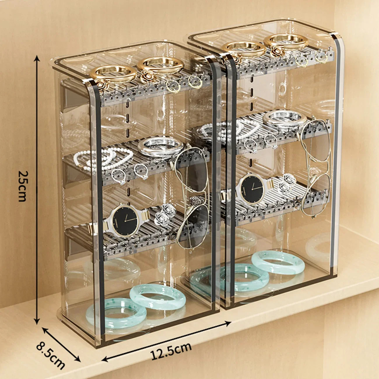 Makeup Organizer Cosmetic Lipstick Jewelry Display Cases Stackable Storage Box Brush Holder Bathroom storage organization