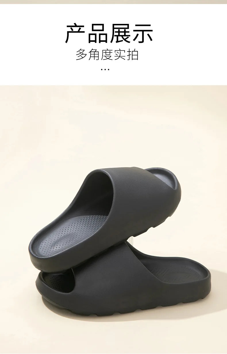 2025 New Arrival Men's Trendy Outdoor Slippers with EVA Tread Feel Anti Slip and Wear-resistant Slippers Indoor Home