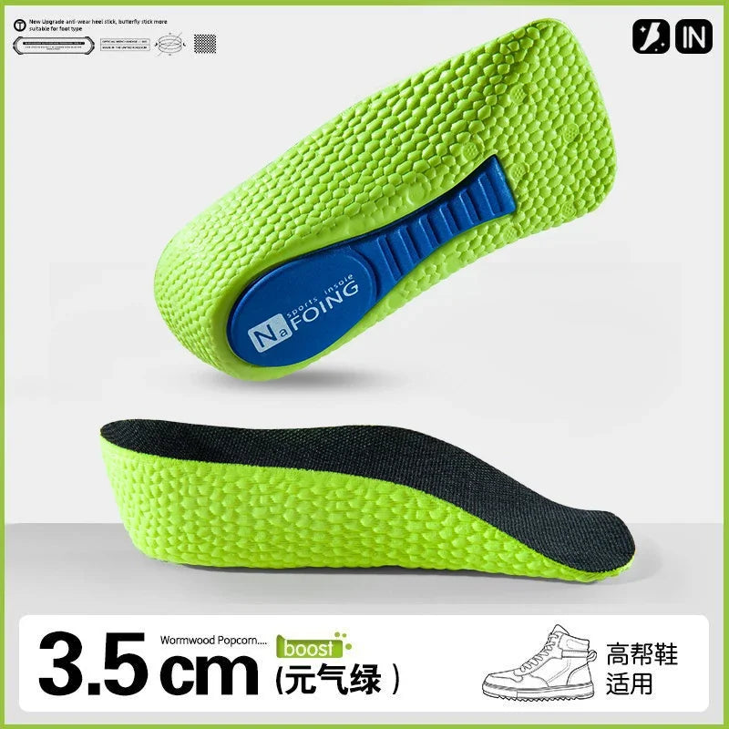 Memory Foam Height Increase Insoles for Men Women Orthopedic Arch Support Flat Feet Heel Lift Shoe Inserts Comfort Foot Care Pad
