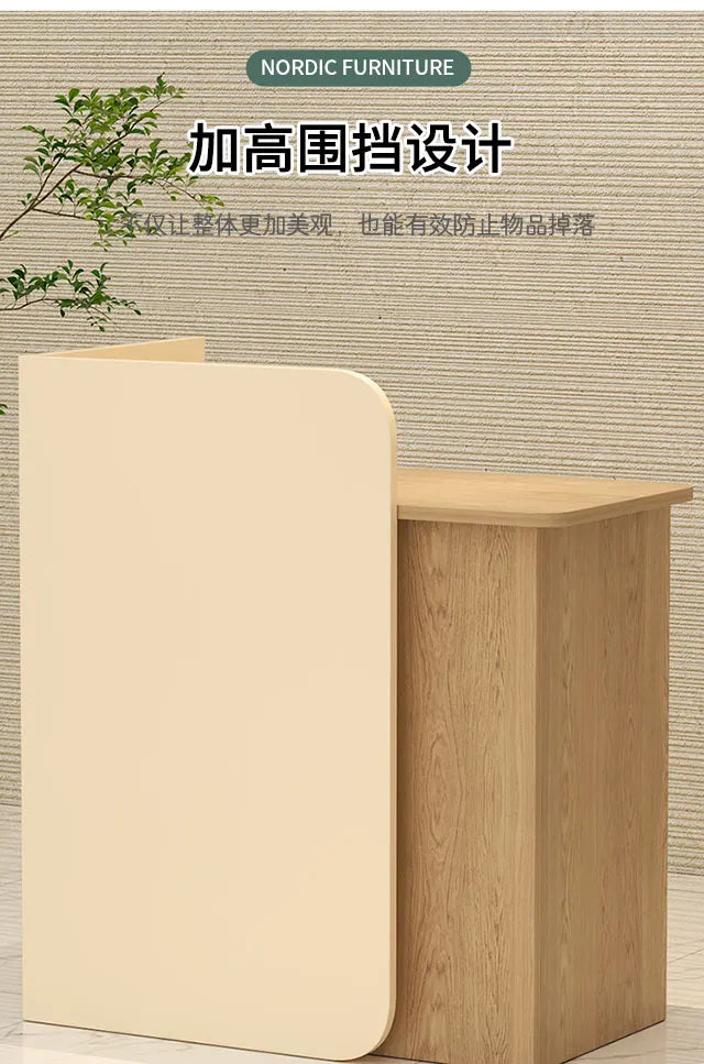 Customized Glamour Desk Table Trendy Aesthetic European Storage Reception Desk Elegant Classic Rezeptionstheke Office Furniture