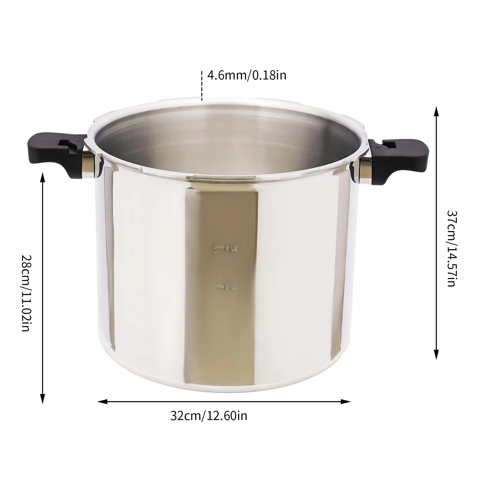 23 Quart 22L 90kpa Pressure Canner and Cooker with Pressure Gauge 10PSI Explosion Proof Safety Valve Extra-Large Size
