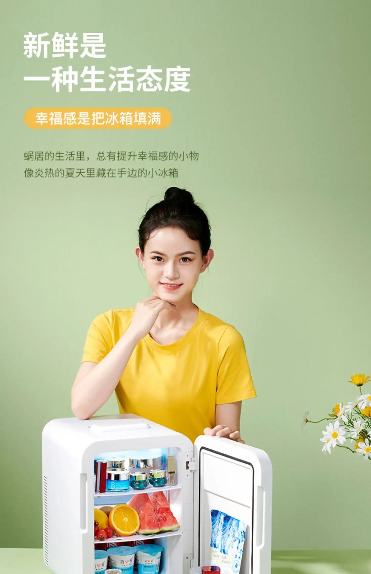 12V\110V\220V New Mini Refrigerator for Home Office Car Compact and Portable with Cooling Freezing WWC