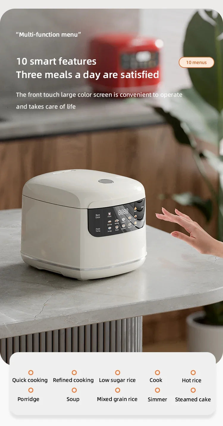 MultiCooker Electric Rice Cooker 110V 220V Non-Stick Pot 1-3 People Mini Cooking Machine Steamed Smart Rice Cooker Kitchen 2L