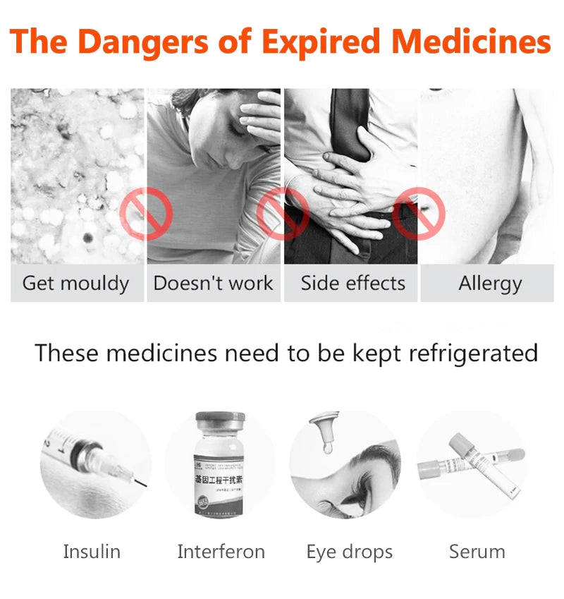 Insulin Cooler Mini Fridge Portable Medicine Refrigerator Serum Interferon Dispenser Car Fridge Family Outdoor Travel