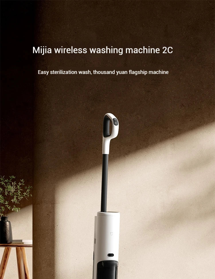 Xiaomi Mijia Cordless Wash Vacuum 2C, Electrolytic Water Sterilization, Anti-Tangle Brush for Pet Hair,Maternal-Infant Certified