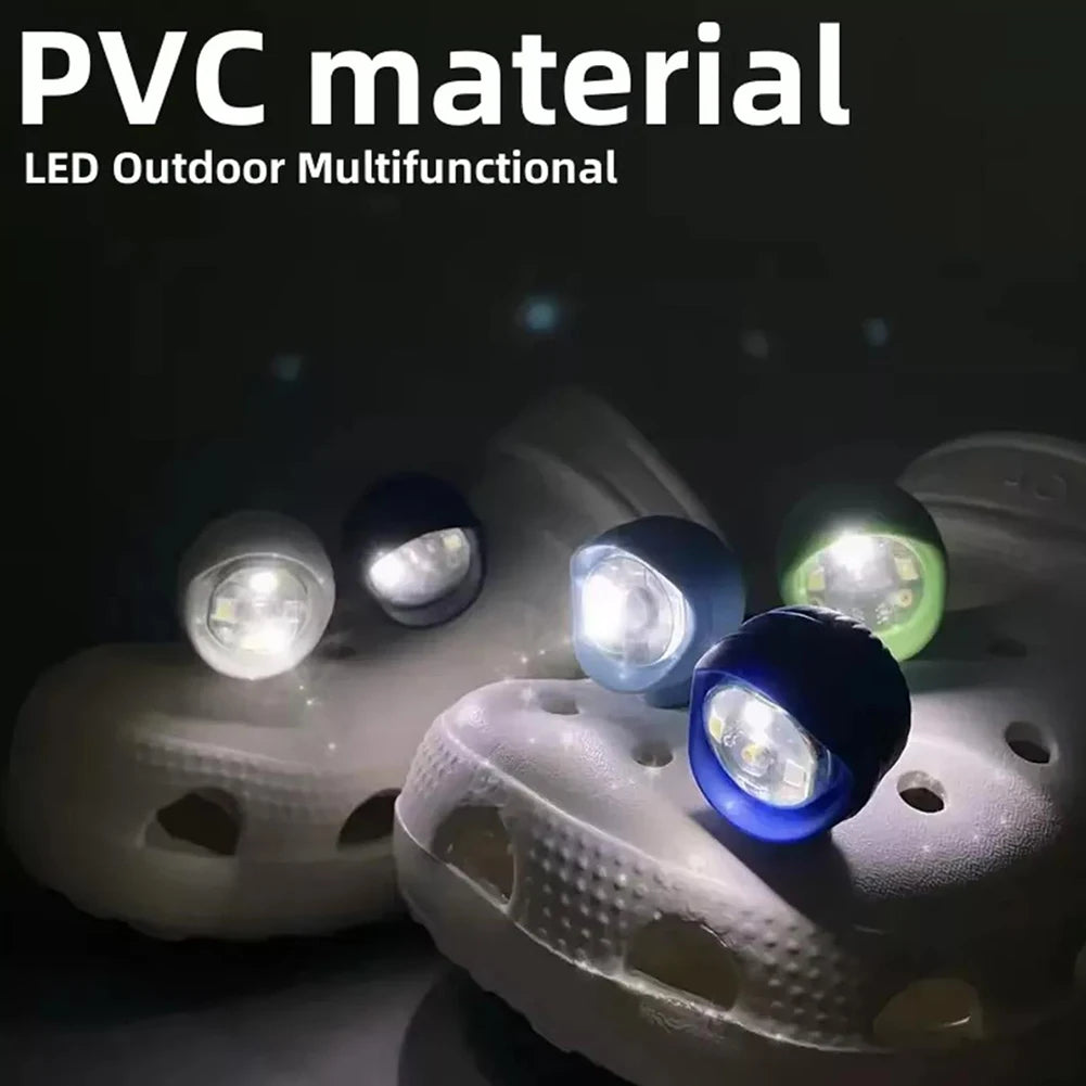 2pcs Shoe Lights,Waterproof Shoe Charms Accessories for Crocs Shoes,3 Light Modes for Camping Dog Walking,for Adult Kid Gift