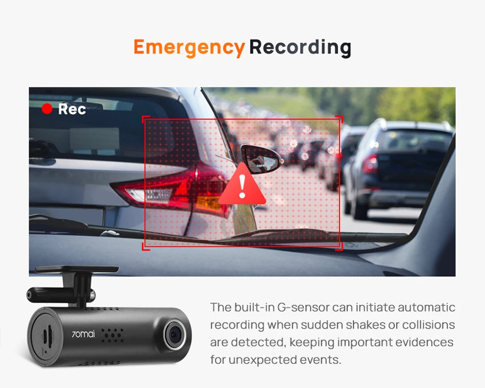 70mai Dash Cam M310 Plus 2K English Voice Control 1440P WDR Night Vision 24H Parking Surveillance 70mai M310 2K Car DVR Wi-Fi 6