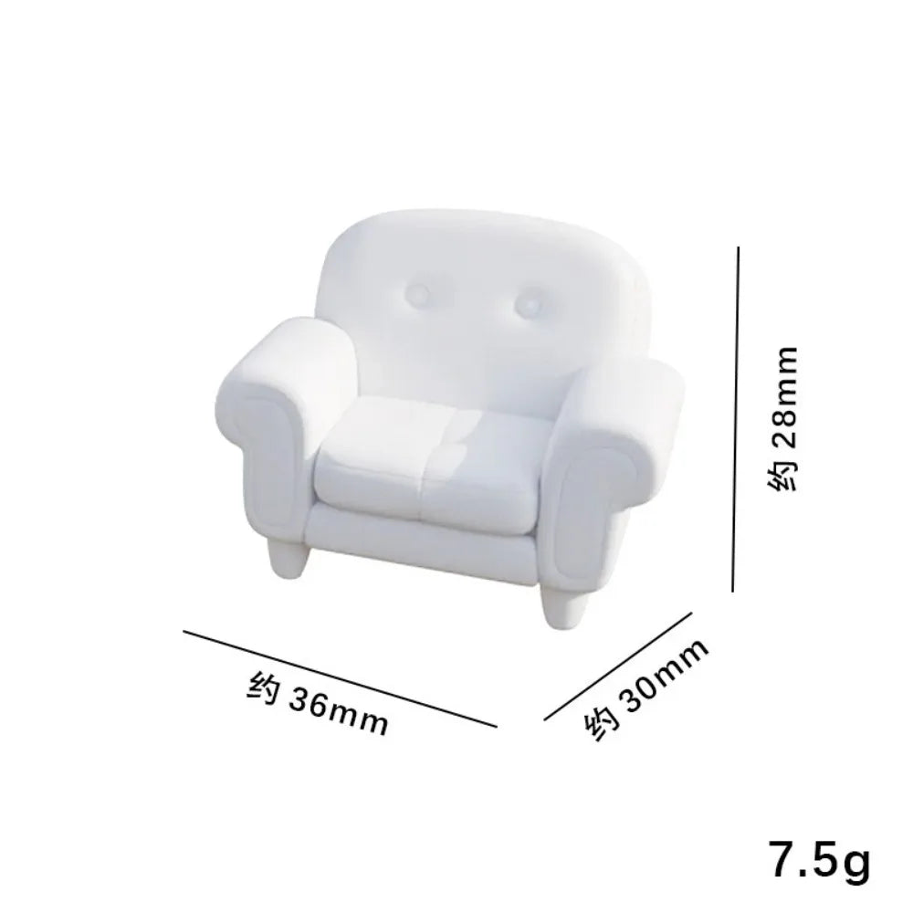 New 1:12 Dollhouse Simulation Sofa Mini Multistyles Living Room Furniture Pretend Play