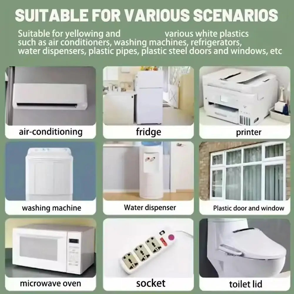Plastic Remove Yellowing Cleaning Agent |Air Conditioning Washing Machine Renovation | Anti Oxidation Appliances Cleaning Supply